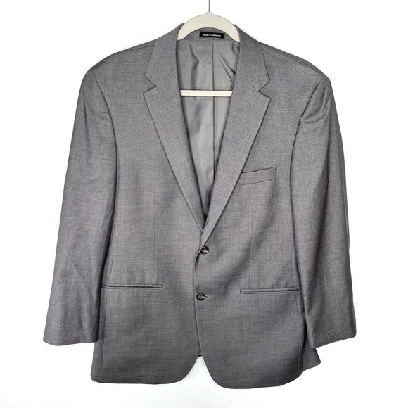 Pronto Uomo Blazer Mens 40 Reg Gray Suit Jacket Sport Coat Two Button - Picture 1 of 10